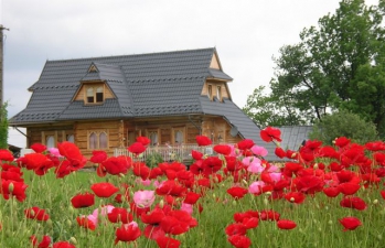 Dom drewniany z widokiem na Tatry